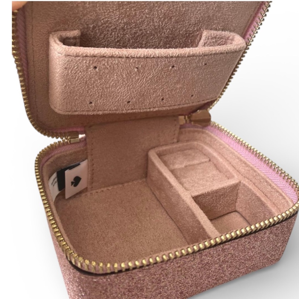 Kate Spade Pink Glitter Jewelry Box - Picture 3 of 10